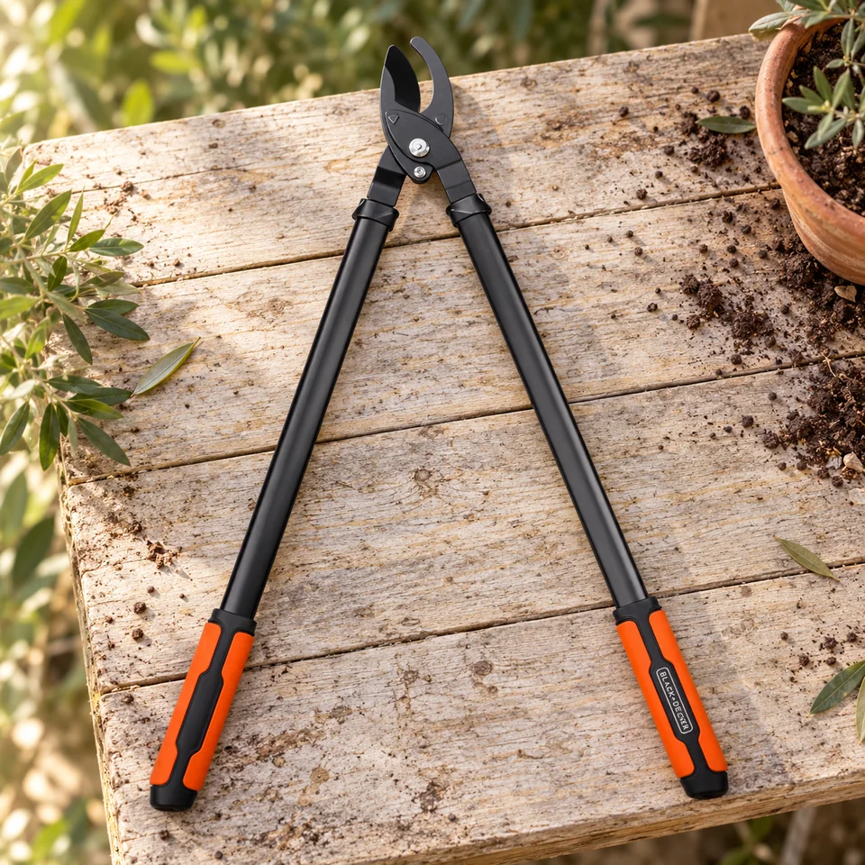 coupe-branches 72 cm de BLACK+DECKER, mise en situation au jardin