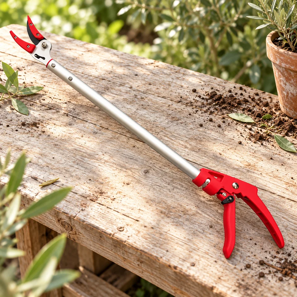 coupe-branches de préhension 64 cm de FISHTEC, mise en situation au jardin