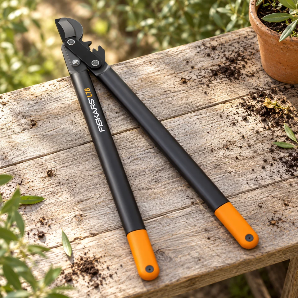 coupe-branches PowerGear II L78 de Fiskars, mise en situation au jardin