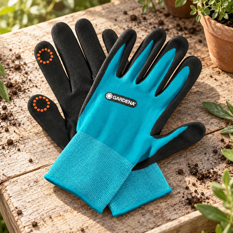 gants de plantation taille 8/M de Gardena, mise en situation au jardin