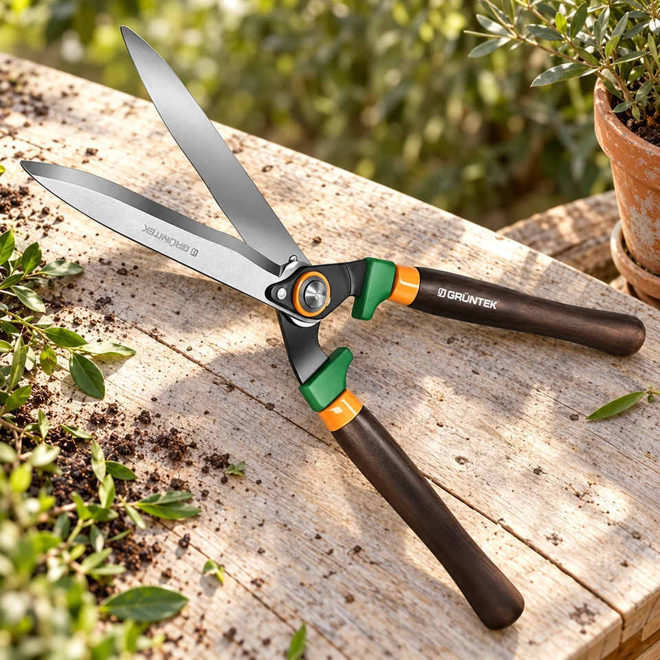 cisaille à haies Panther 54 cm de GRÜNTEK, mise en situation au jardin