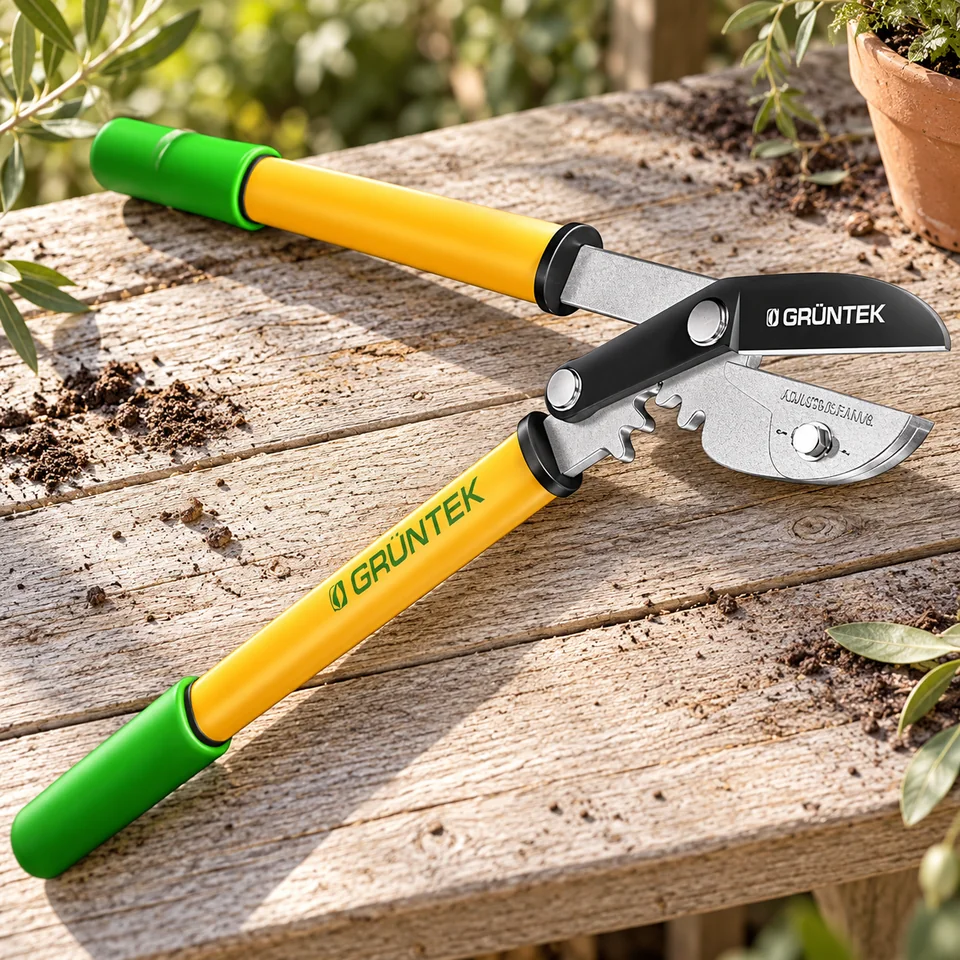 ébrancheur Grizzly compact 47 cm de GRÜNTEK, mise en situation au jardin