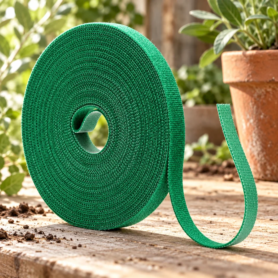 bande de fixation dix mètres 12 mm de KINGLAKE, mise en situation au jardin