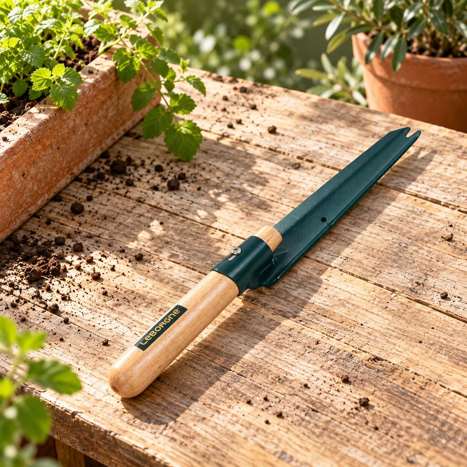 couteau désherbeur Duopro 35 cm de Leborgne, mise en situation au jardin