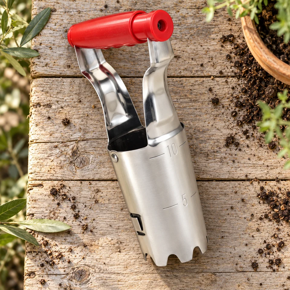 plantoir à bulbes inox 3060EL de Spear & Jackson, mise en situation au jardin