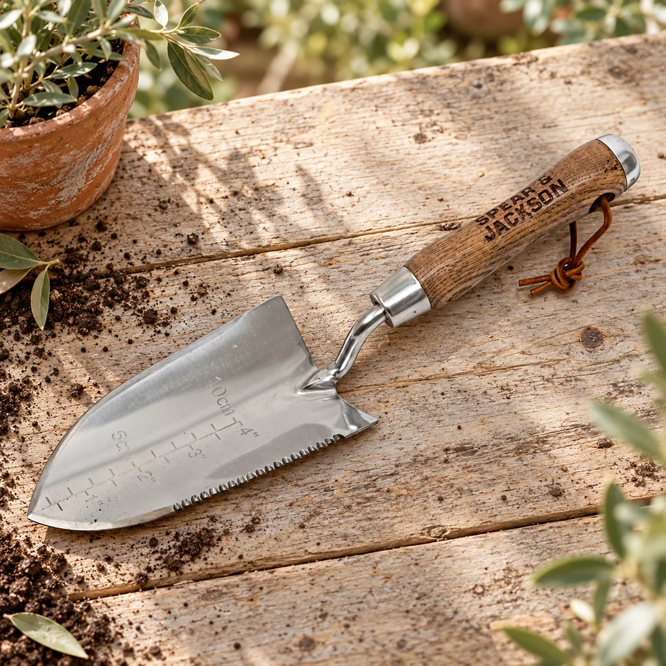 transplantoir multifonction inox 5160ST de Spear & Jackson, mise en situation au jardin