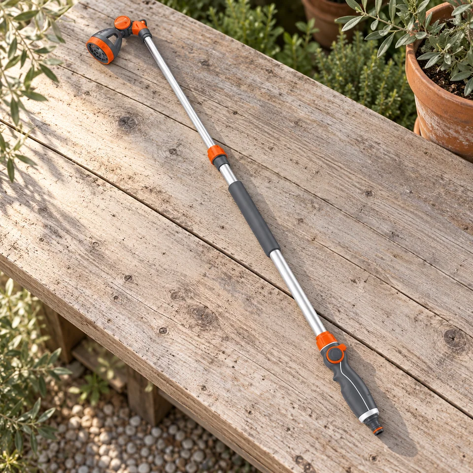 lance télescopique 95 à 140 cm de Spid'O, mise en situation au jardin