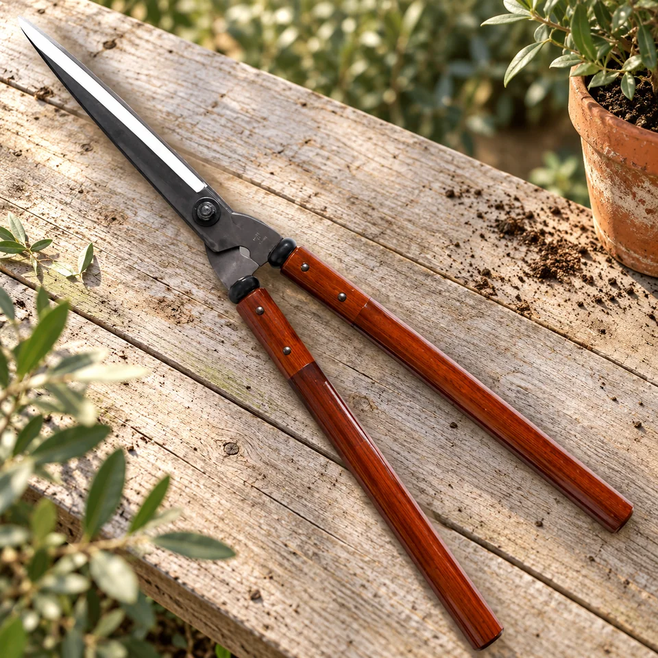 cisaille à haies japonaise 575 mm de SUIZAN, mise en situation au jardin