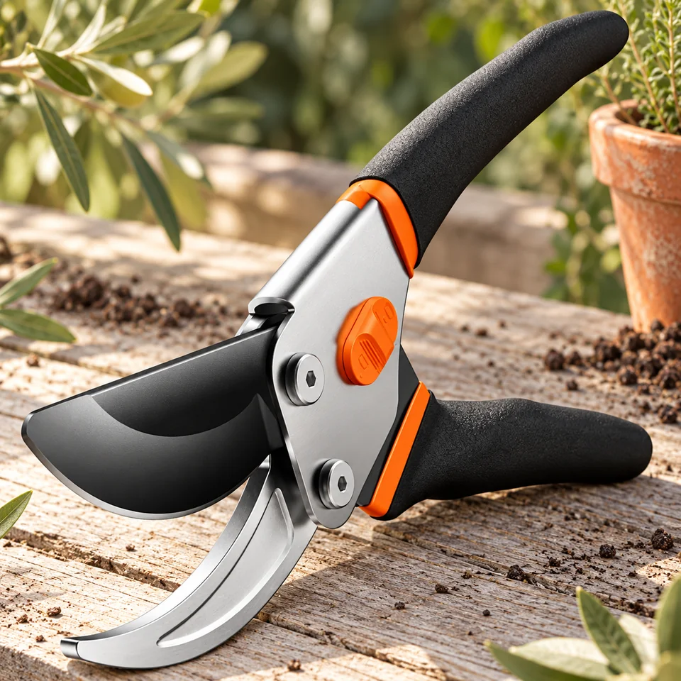 sécateur bypass C800 21,5 cm de VOTREK, mise en situation au jardin